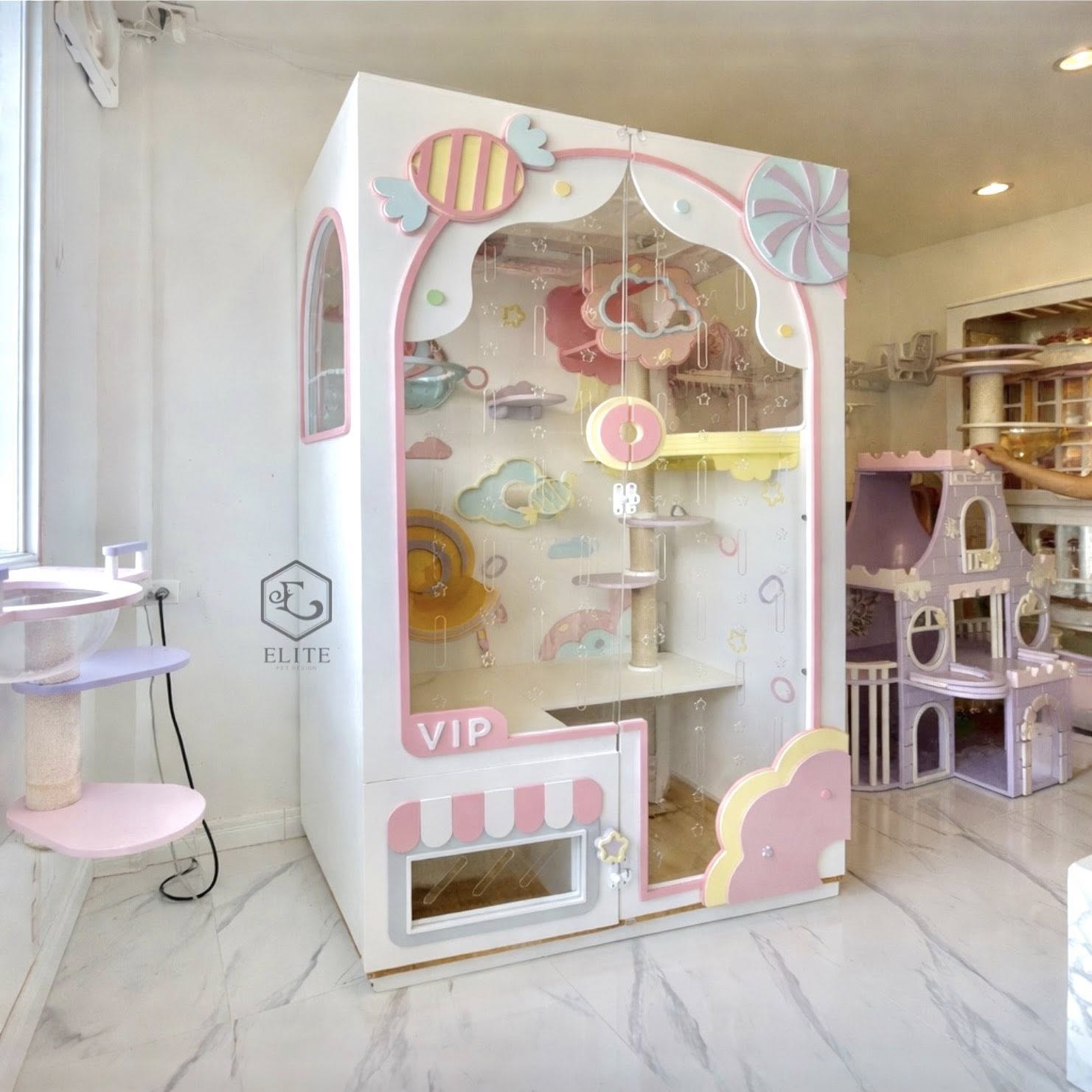 ตู้แมวธีมขนมหวาน